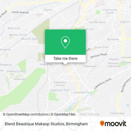 Blend Beautique Makeup Studios map