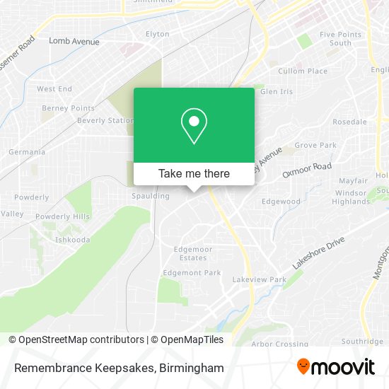 Remembrance Keepsakes map
