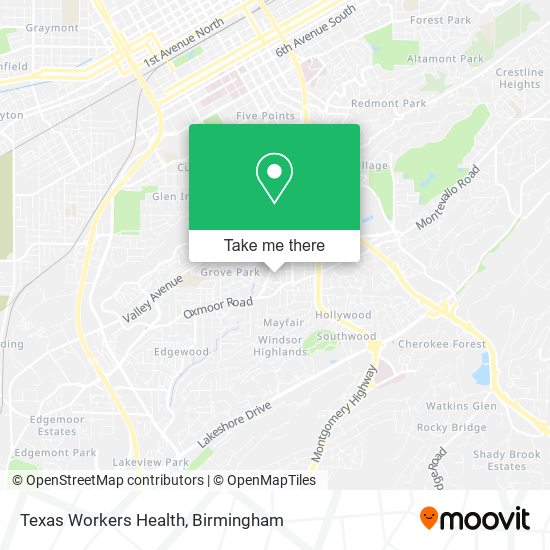 Texas Workers Health map