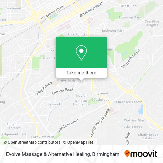 Mapa de Evolve Massage & Alternative Healing