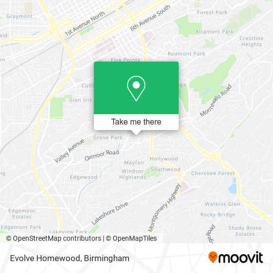 Mapa de Evolve Homewood