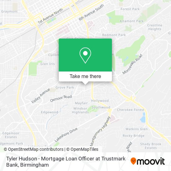 Tyler Hudson - Mortgage Loan Officer at Trustmark Bank map