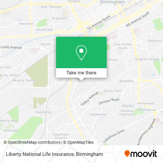 Liberty National Life Insurance map