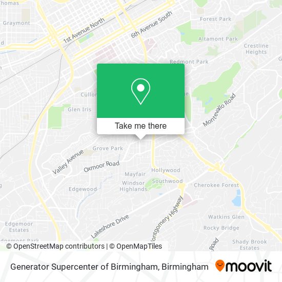 Mapa de Generator Supercenter of Birmingham