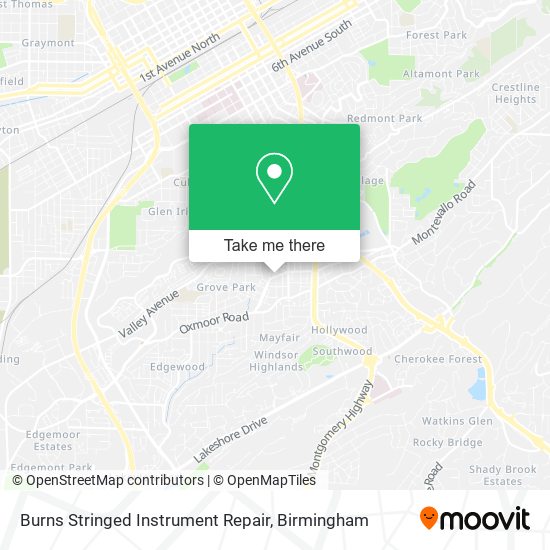 Burns Stringed Instrument Repair map