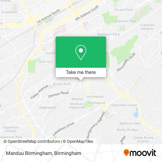 Mapa de Manduu Birmingham