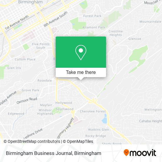 Mapa de Birmingham Business Journal