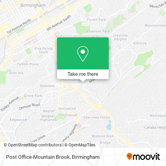 Post Office-Mountain Brook map