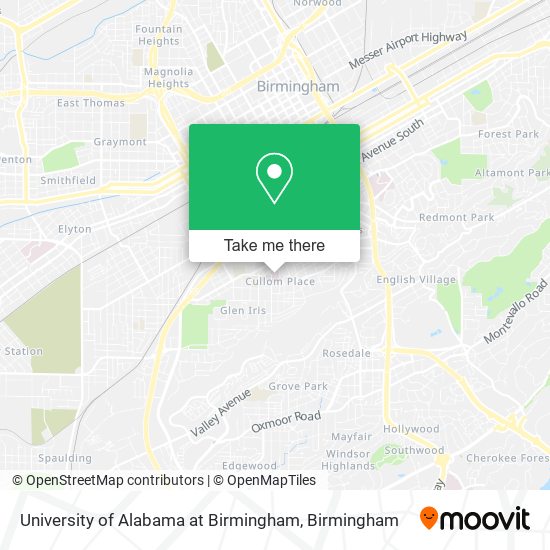 University of Alabama at Birmingham map