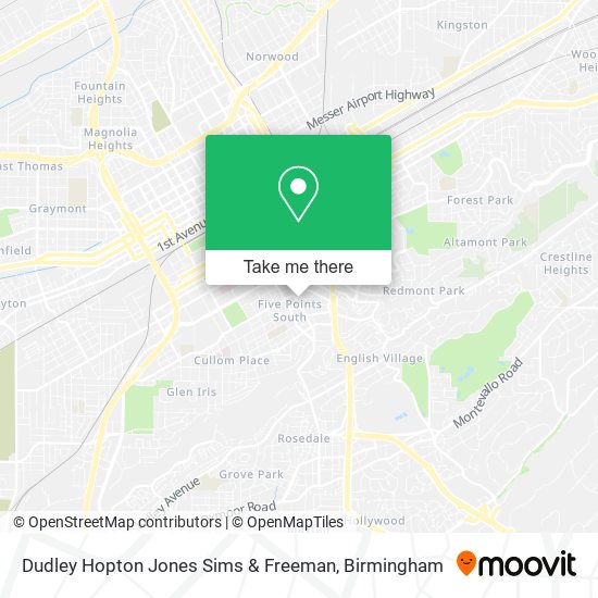 Dudley Hopton Jones Sims & Freeman map