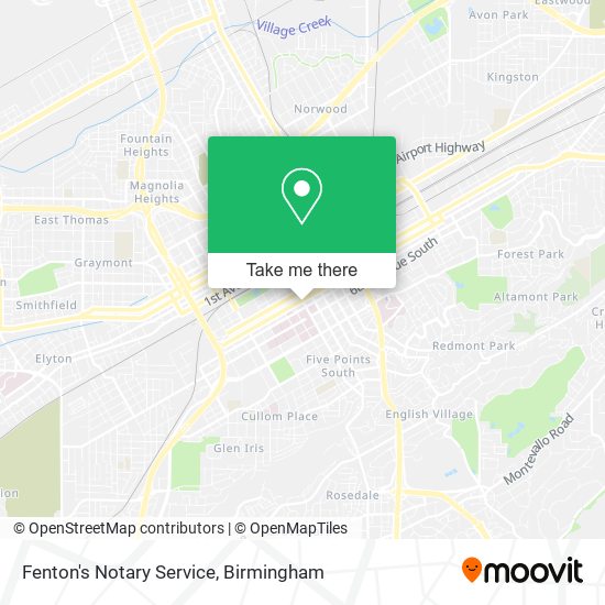 Fenton's Notary Service map