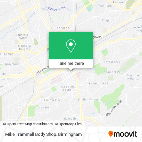 Mike Trammell Body Shop map