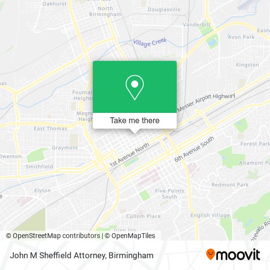 Mapa de John M Sheffield Attorney