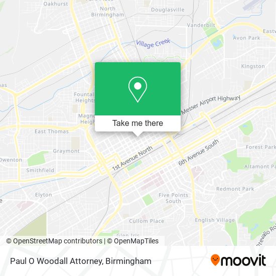 Mapa de Paul O Woodall Attorney