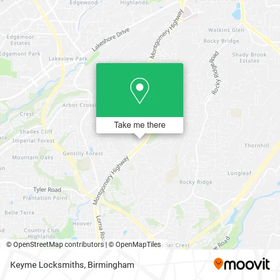 Keyme Locksmiths map