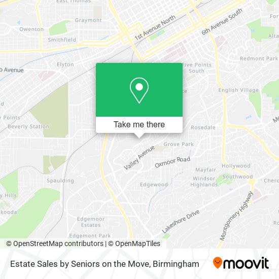 Mapa de Estate Sales by Seniors on the Move