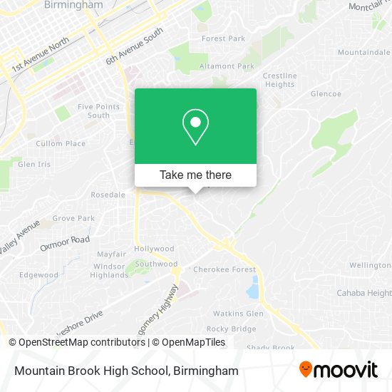 Mountain Brook High School map