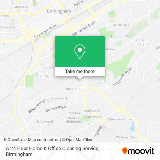 A 24 Hour Home & Office Cleaning Service map