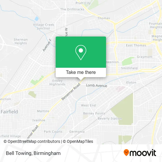 Bell Towing map