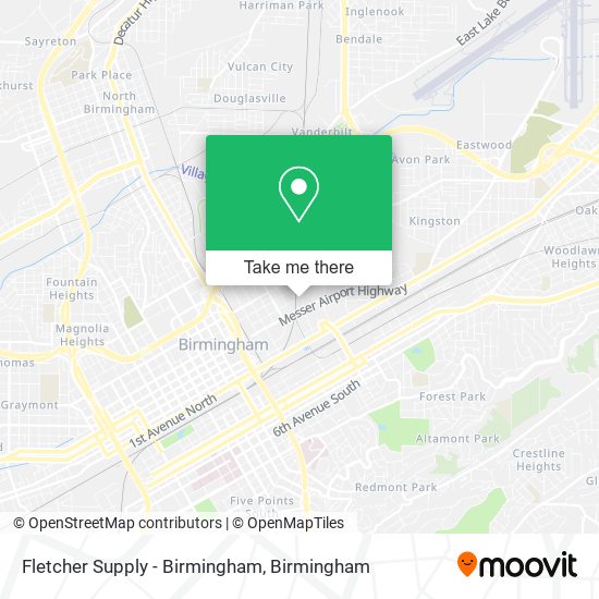 Mapa de Fletcher Supply - Birmingham