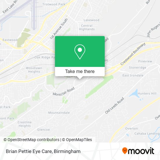 Brian Pettie Eye Care map