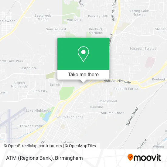 ATM (Regions Bank) map