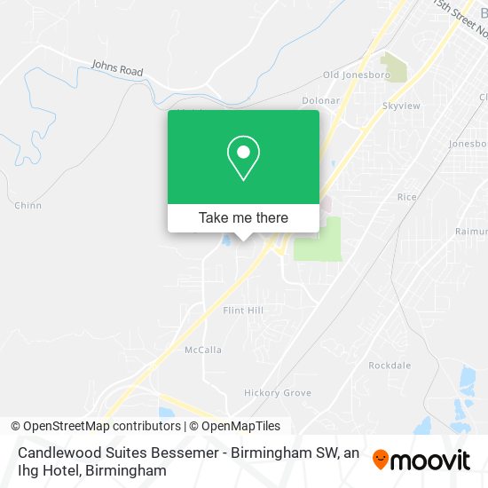 Mapa de Candlewood Suites Bessemer - Birmingham SW, an Ihg Hotel
