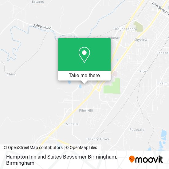 Mapa de Hampton Inn and Suites Bessemer Birmingham
