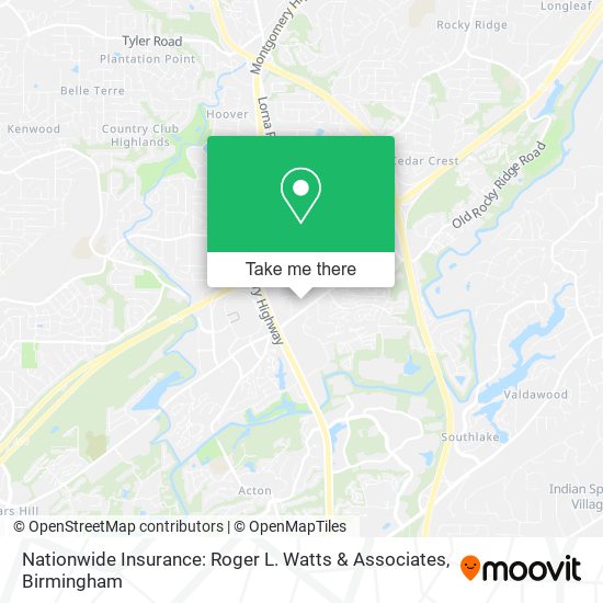 Mapa de Nationwide Insurance: Roger L. Watts & Associates