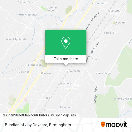 Bundles of Joy Daycare map