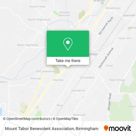 Mapa de Mount Tabor Benevolent Association