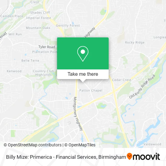 Billy Mize: Primerica - Financial Services map