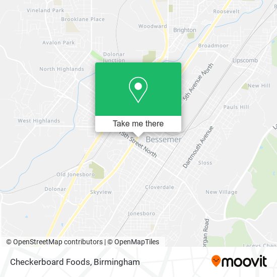 Checkerboard Foods map
