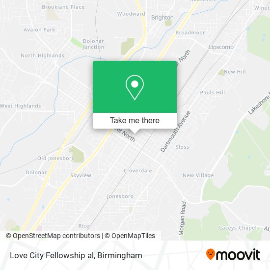 Love City Fellowship al map