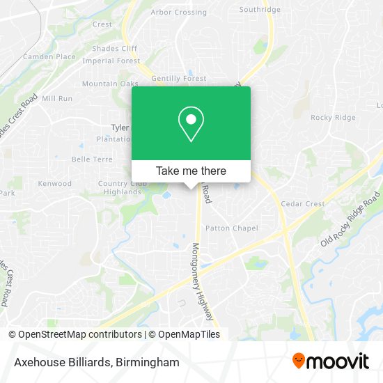 Axehouse Billiards map