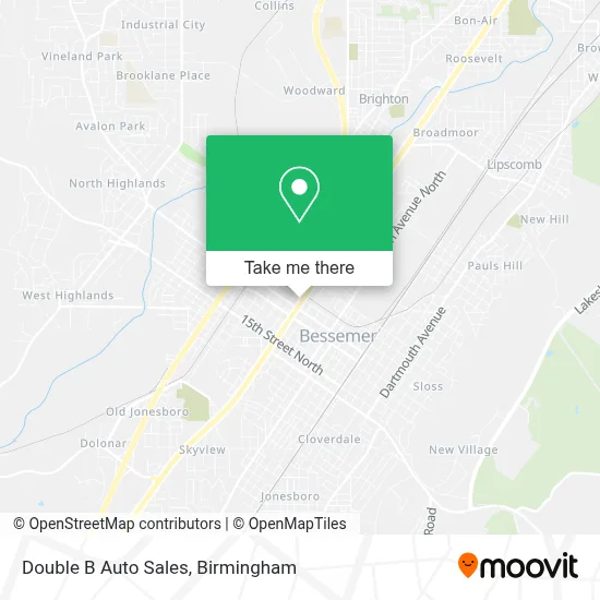 Double B Auto Sales map