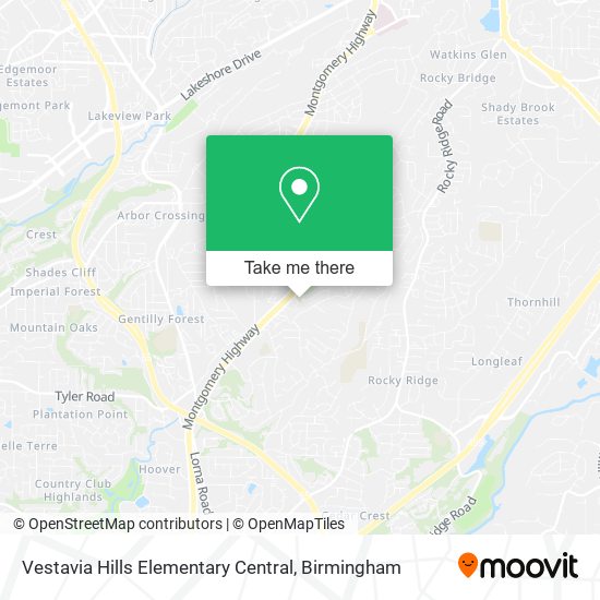 Mapa de Vestavia Hills Elementary Central