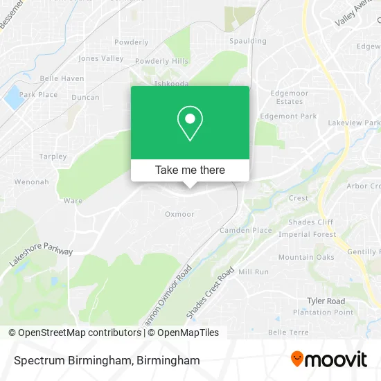 Spectrum Birmingham map