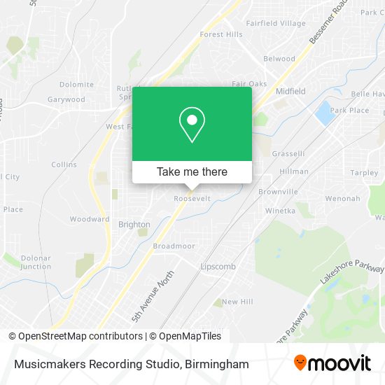 Mapa de Musicmakers Recording Studio