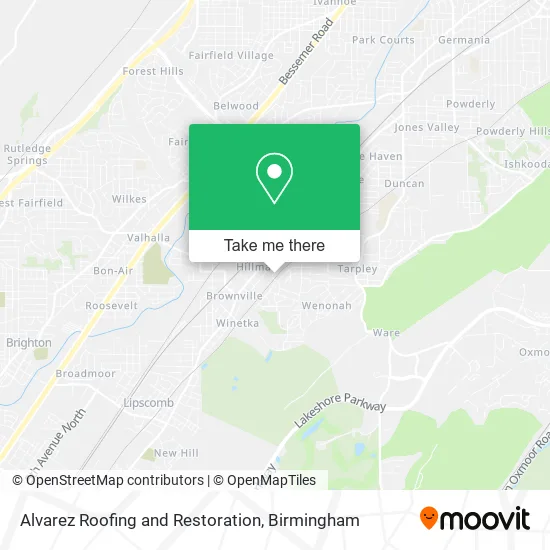 Alvarez Roofing and Restoration map