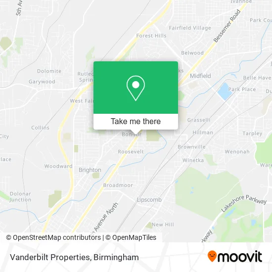 Vanderbilt Properties map