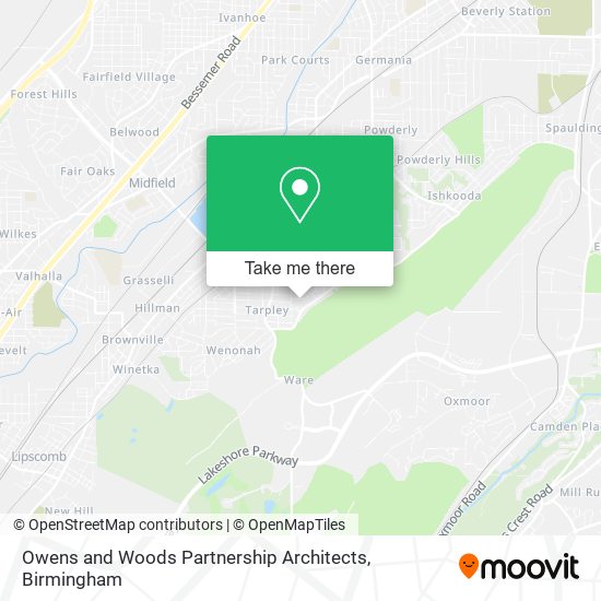 Owens and Woods Partnership Architects map