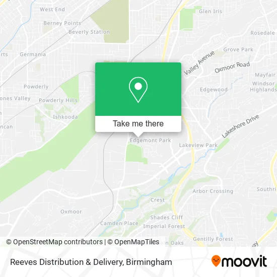 Reeves Distribution & Delivery map