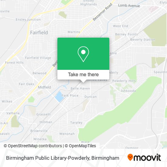 Mapa de Birmingham Public Library-Powderly