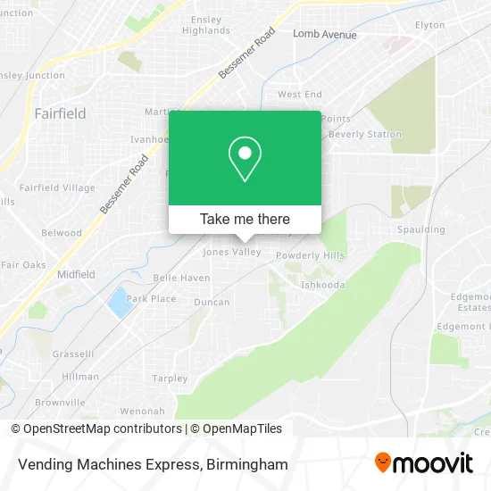 Vending Machines Express map