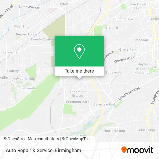 Auto Repair & Service map