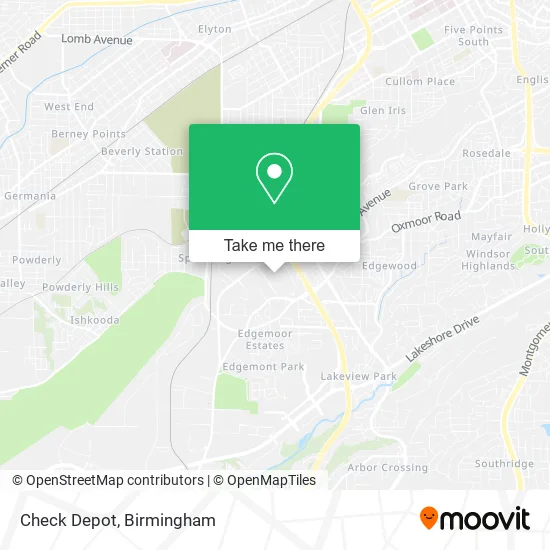 Check Depot map