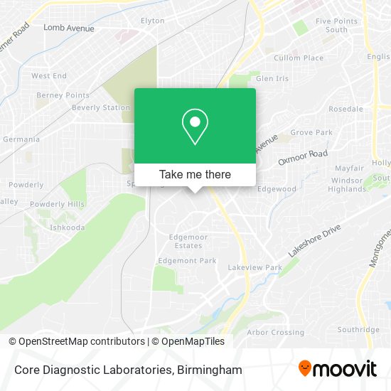 Core Diagnostic Laboratories map