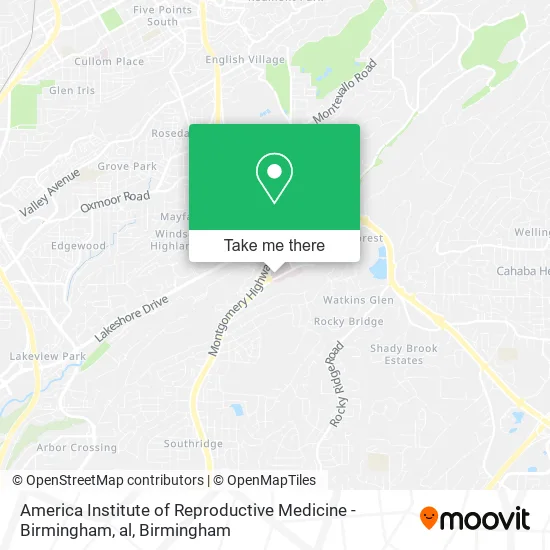 America Institute of Reproductive Medicine - Birmingham, al map