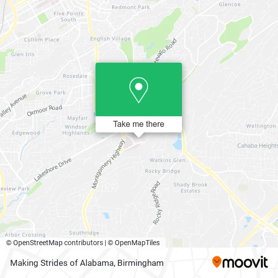 Making Strides of Alabama map